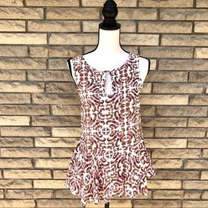 Cupcakes & Cashmere White Floral Peplum Top